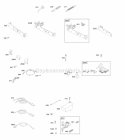 Brake Controls Governor Spring Ignition Diagram and Parts List for 10T502-0500-B1  Briggs and Stratton Engine